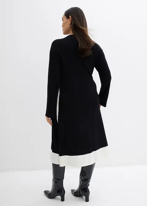 Robe en maille à détails contrastants, bonprix