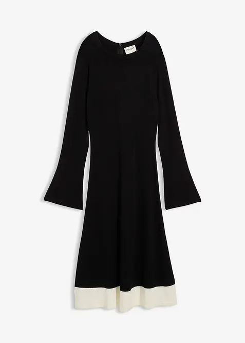 Robe en maille à détails contrastants, bonprix