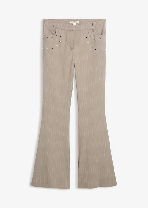 Pantalon flare fluide en viscose mélangée, bonprix