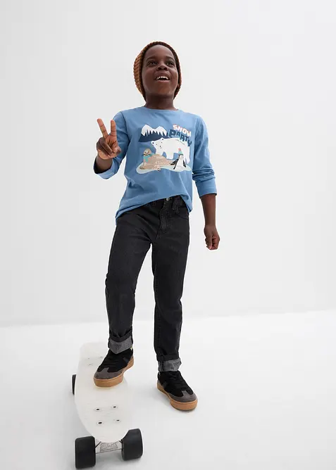 Lot de 3 T-shirts manches longues coton, bonprix