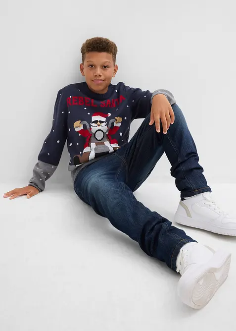 Pull de Noël en fine maille, bonprix