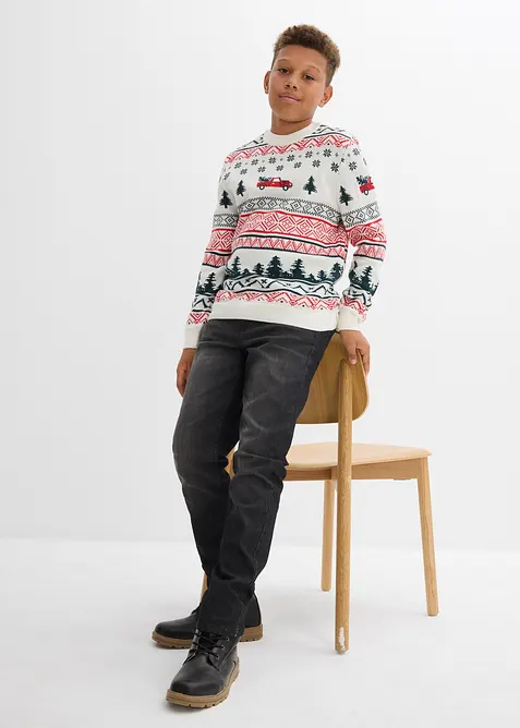Pull de Noël en fine maille, bonprix