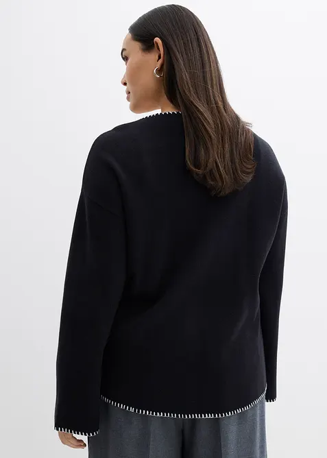 Gilet en maille avec détails contrastants, bonprix