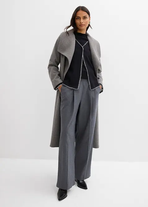 Gilet en maille avec détails contrastants, bonprix