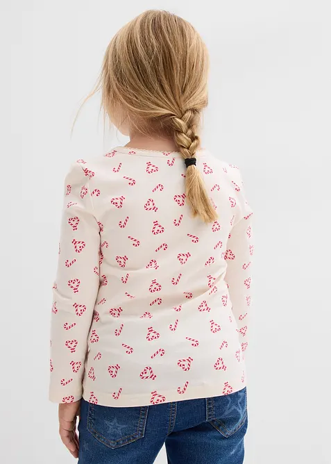 T-shirt manches longues en coton extensible, bonprix