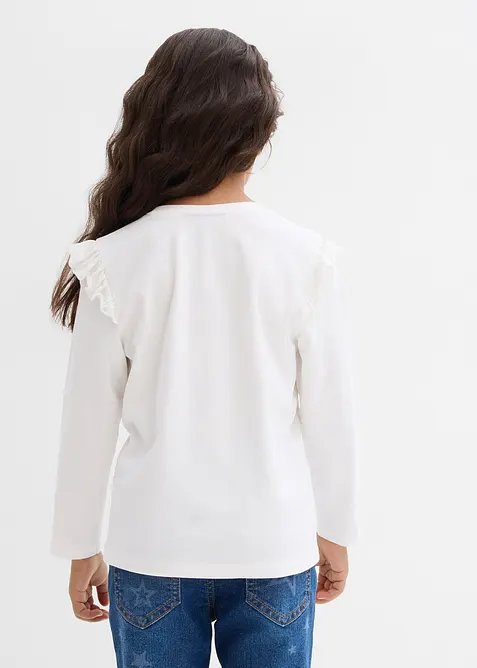 Lot de 2 T-shirts manches longues en coton extensible, bonprix