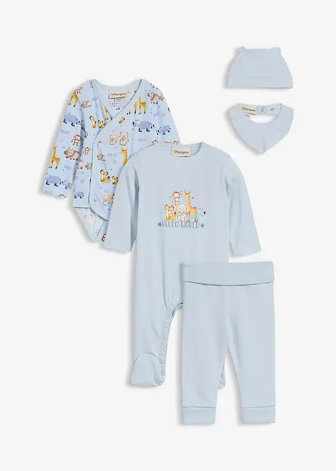 Ensemble bébé 100% coton (ens. 5 pces), bonprix