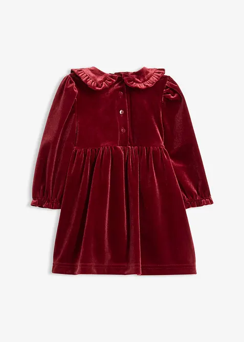 Robe body en velours avec col Claudine et nœud, bonprix