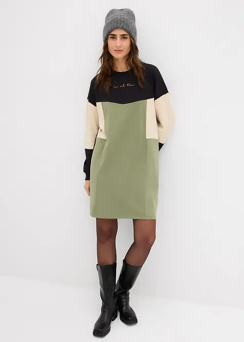 Robe sweat 100% coton, bonprix