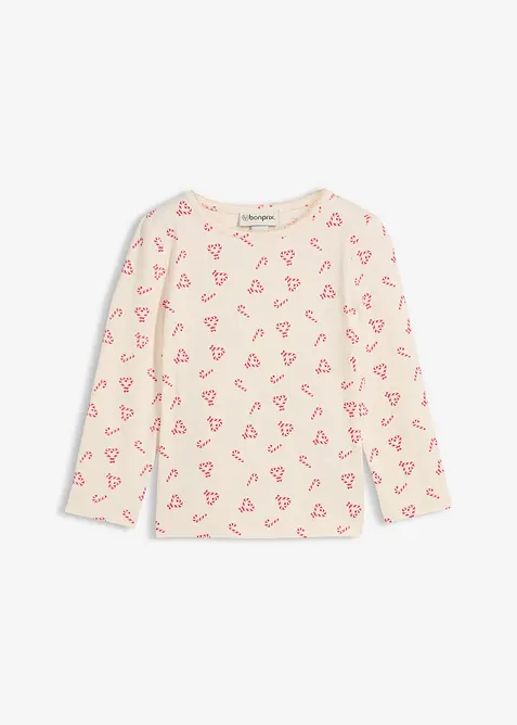 T-shirt manches longues en coton extensible, bonprix