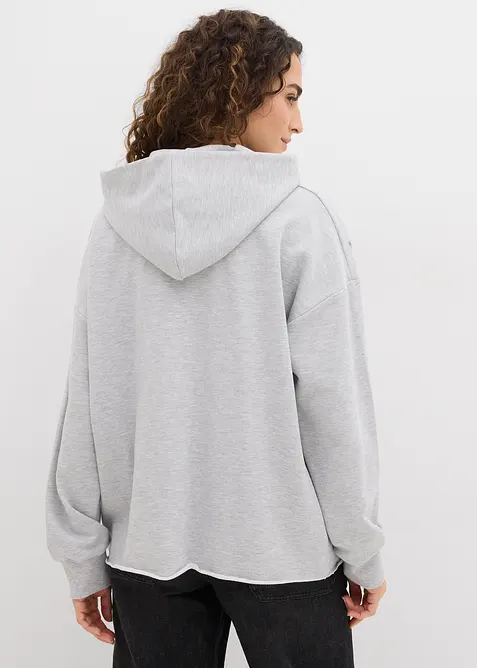 Sweat oversize à capuche et strass, bonprix