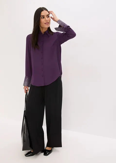 Chemisier avec manchettes à strass, bonprix