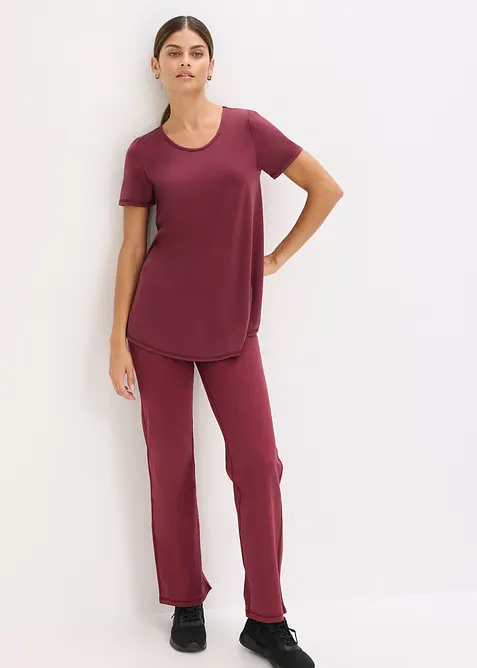 T-shirt technique ultra-doux avec empiècement mesh, séchage rapide, bonprix