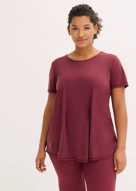 T-shirt technique ultra-doux avec empiècement mesh, séchage rapide, bonprix