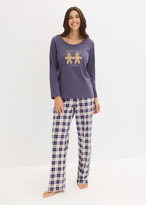 Pyjama avec pantalon en flanelle, bonprix