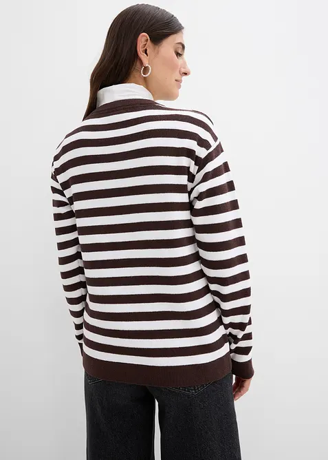 Gilet en fine maille, col rond, bonprix