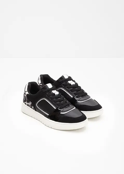 Sneakers avec détails léopard, bonprix