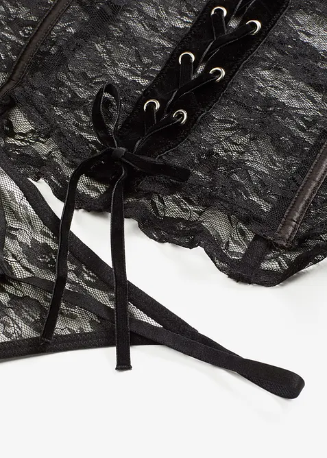 Guêpière et string en dentelle (ens. 2 pces), bonprix