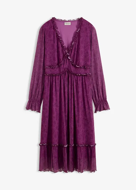 Robe midi en jersey mesh, bonprix