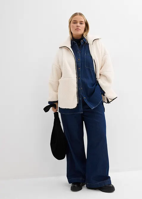 Veste oversize en polaire peluche, bonprix