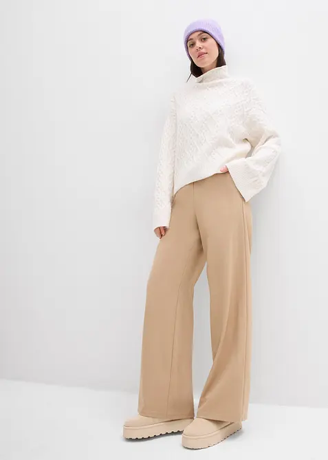 Pull en maille torsadée, bonprix