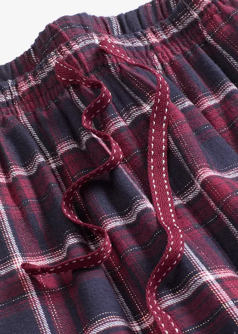 Pantalon de pyjama tissé en flanelle avec pochette cadeau, bonprix