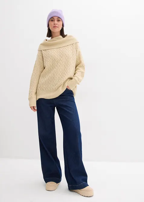 Pull &agrave; motif torsad&eacute;, bonprix