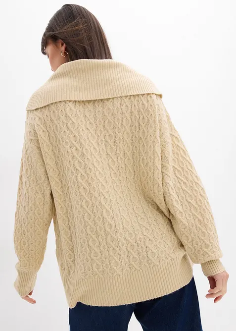 Pull &agrave; motif torsad&eacute;, bonprix