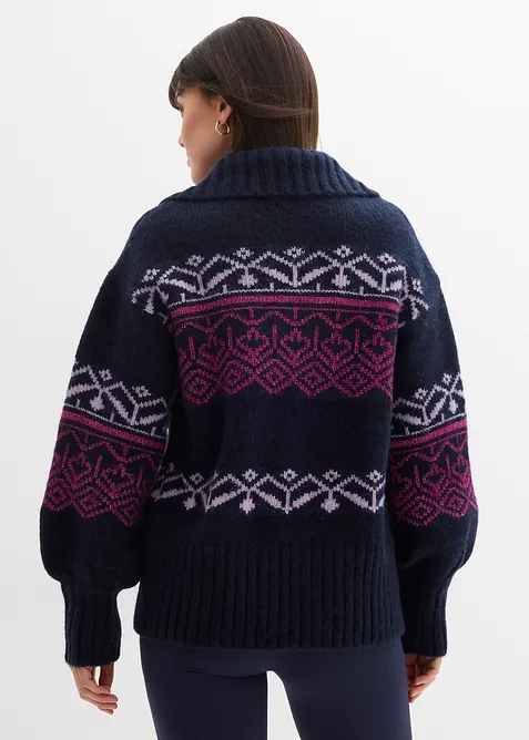 Gilet en maille à motif norvégien, bonprix