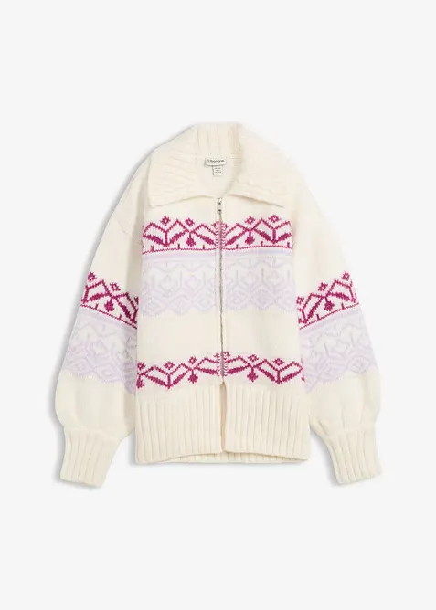 Gilet en maille &agrave; motif norv&eacute;gien, bonprix