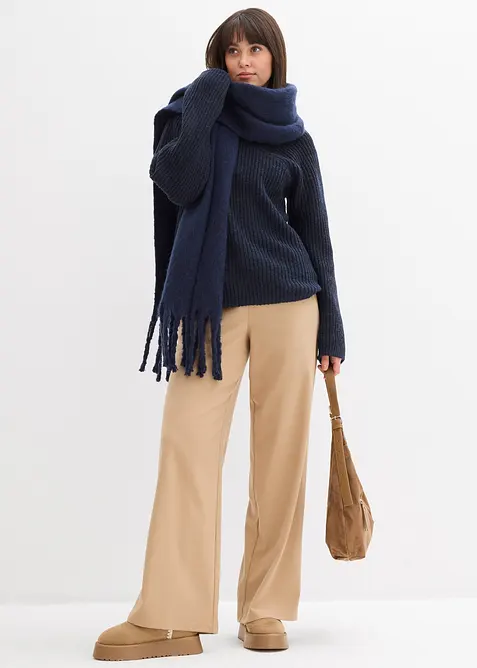 Pull oversize côtelé, bonprix