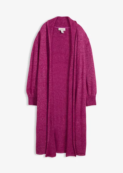 Gilet long en maille poilue, bonprix