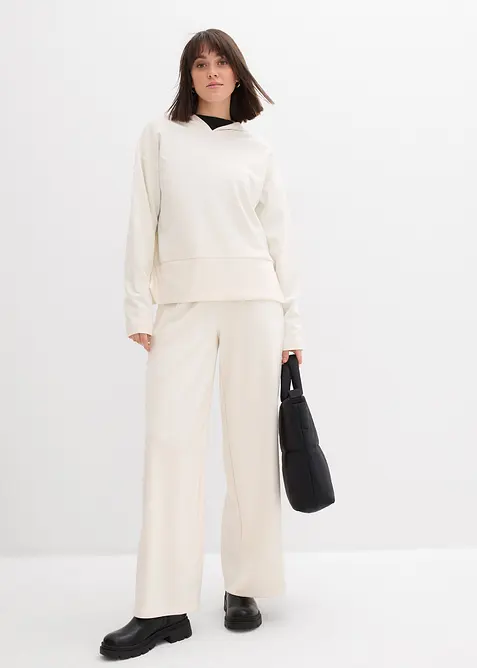 Pantalon large et confortable en Punto di Roma, bonprix