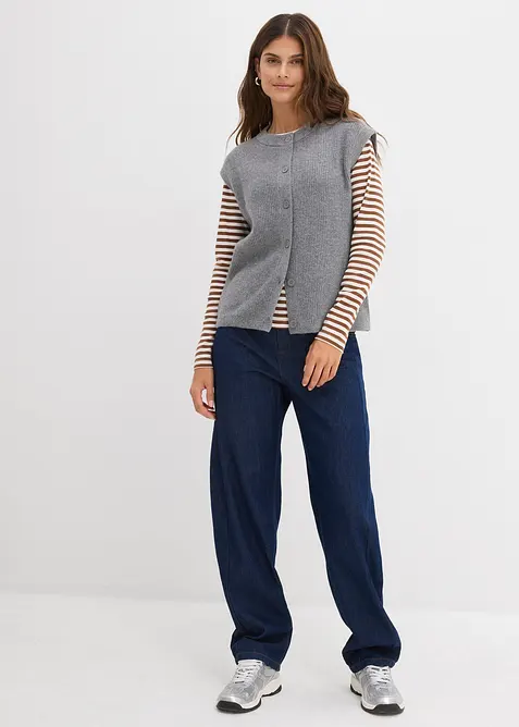 Pull sans manches en grosse maille, bonprix