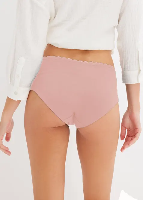 Lot de 3 culottes de grossesse en coton et dentelle, bonprix
