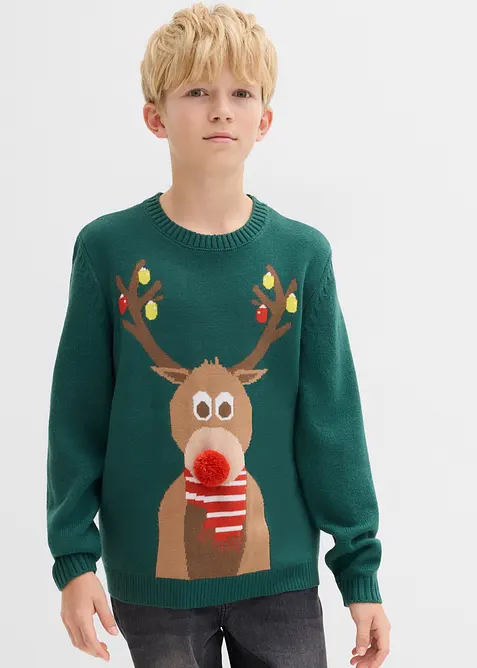 Pull de Noël garçon, bonprix