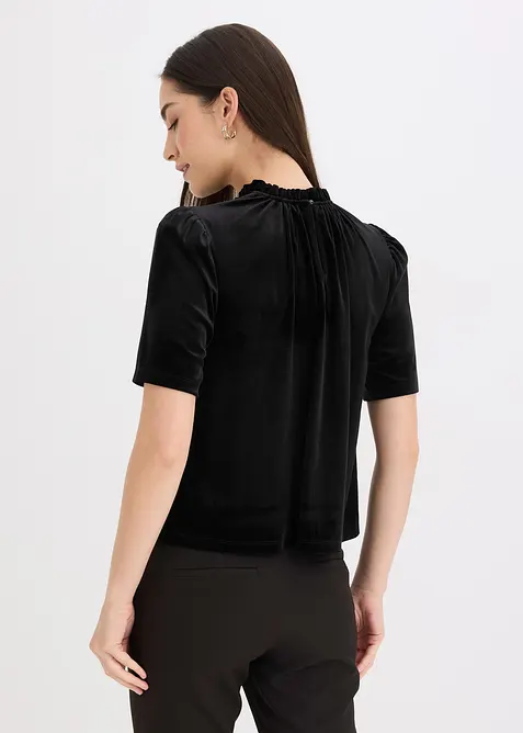 T-shirt en velours, bonprix