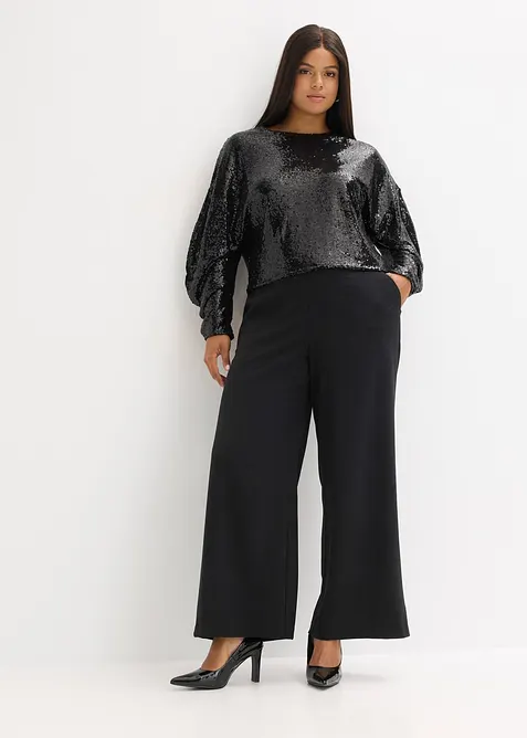 T-shirt manches longues &agrave; sequins, bonprix