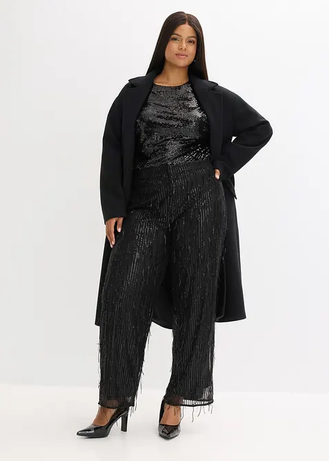 Pantalon à sequins et franges, bonprix