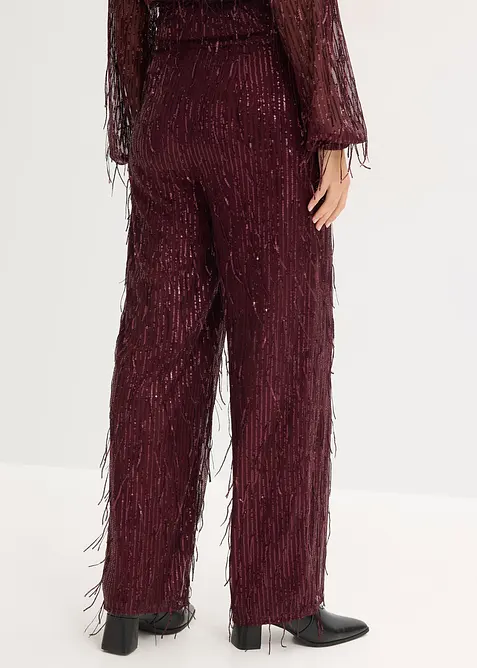 Pantalon à sequins et franges, bonprix