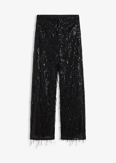 Pantalon à sequins et franges, bonprix