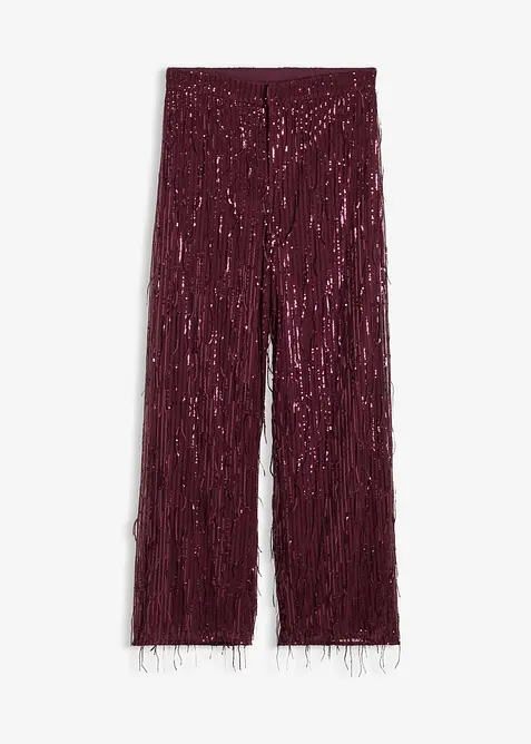 Pantalon à sequins et franges, bonprix
