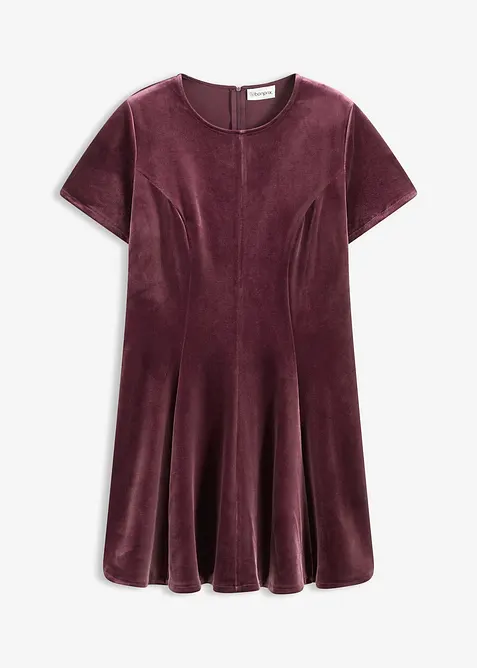 Robe courte en velours doux, bonprix