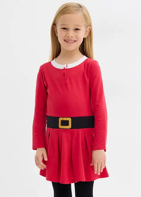 Robe de Noël fille en jersey, bonprix