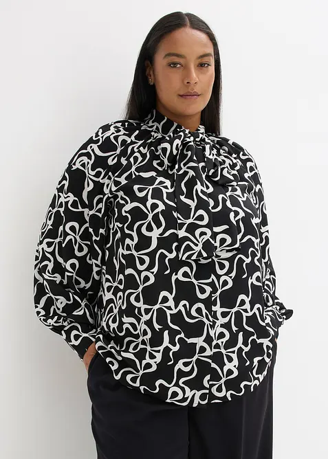 Chemisier à col lavallière, bonprix