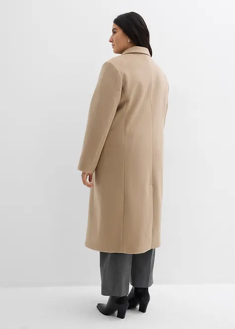 Manteau croisé aspect laine, bonprix