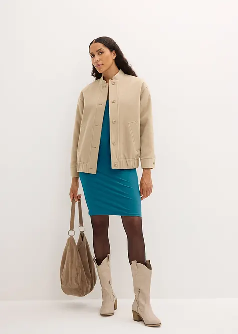 Robes en jersey &agrave; col V, bonprix