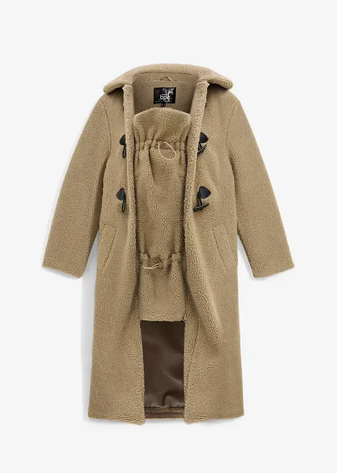 Manteau de grossesse en sherpa avec empiècement de portage, bonprix