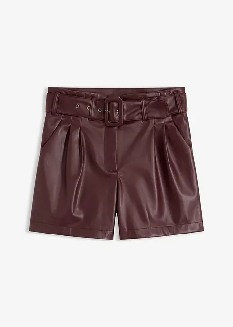 Short enduit avec ceinture, bonprix