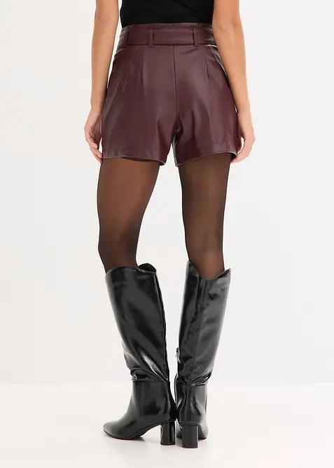 Short enduit avec ceinture, bonprix